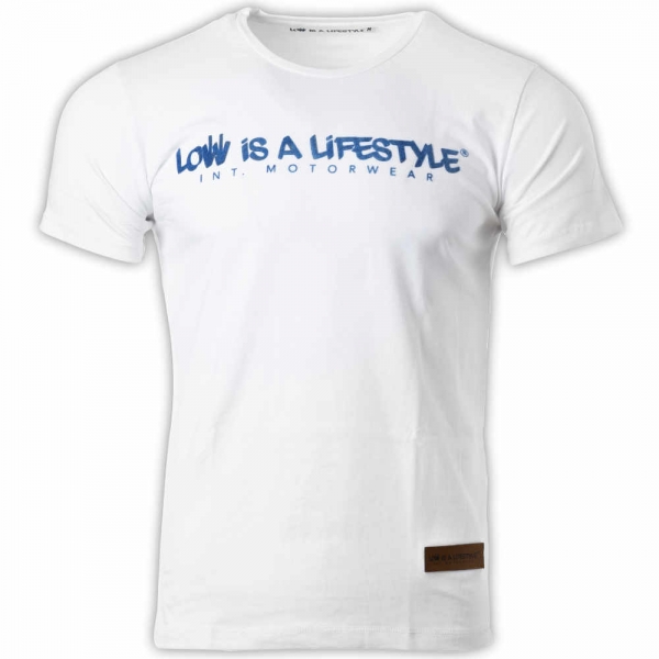 LOW iS A LiFESTYLE® Statement T-Shirt - White/Blue